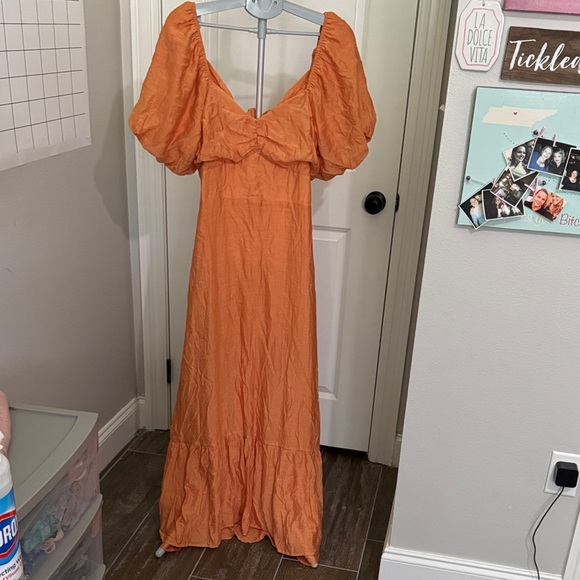 BiBi Vibrant Orange Maxi Dress - Picture 1 of 9